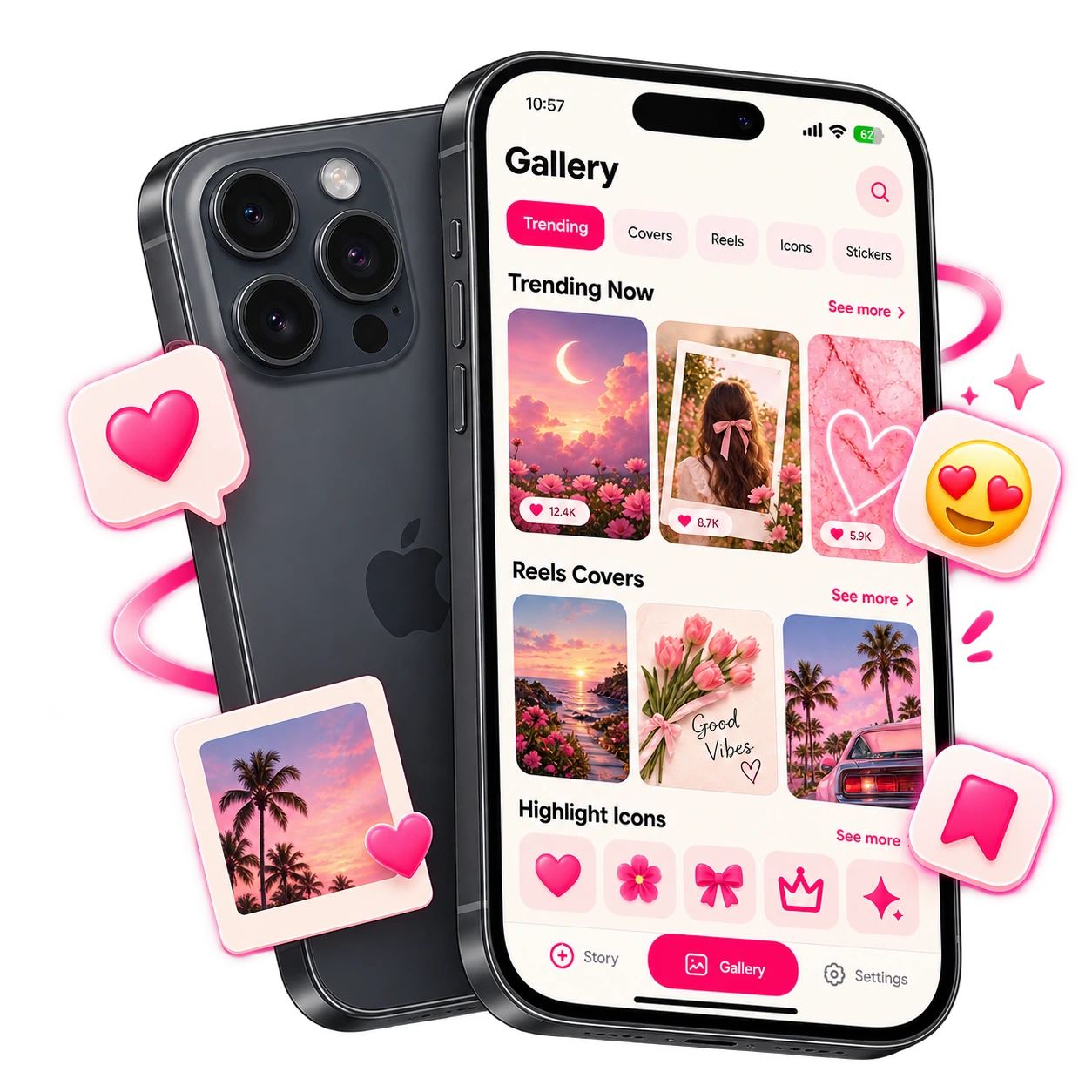 Fontiva gallery on a phone
